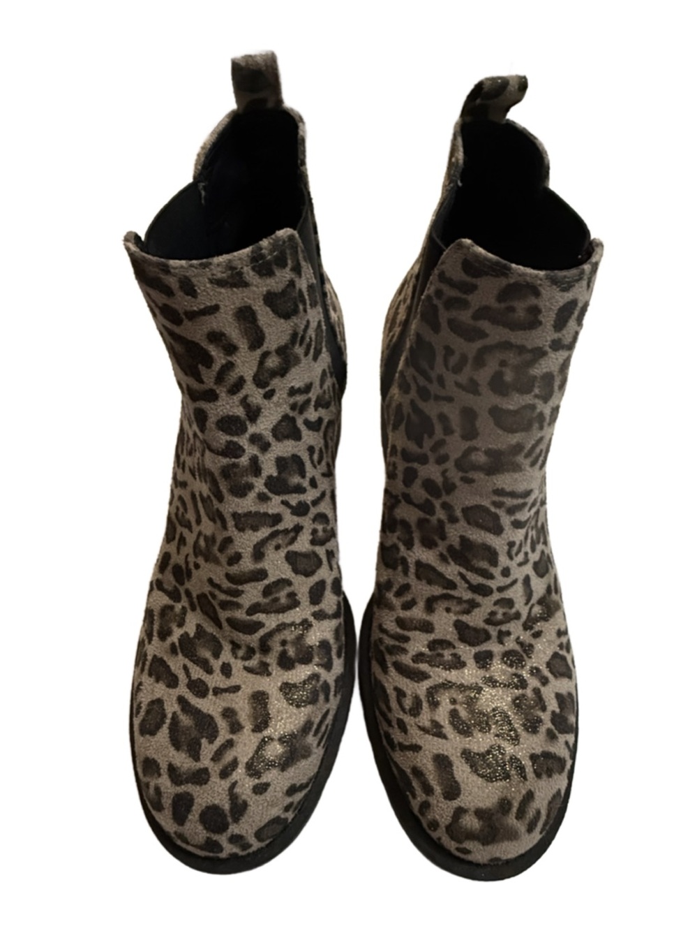 Animal Print Ankle Boots. Size 8